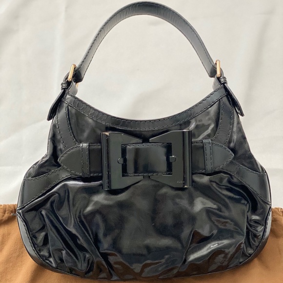 Gucci Handbags - Gucci Queen Hobo Dialux Coated Canvas Medium